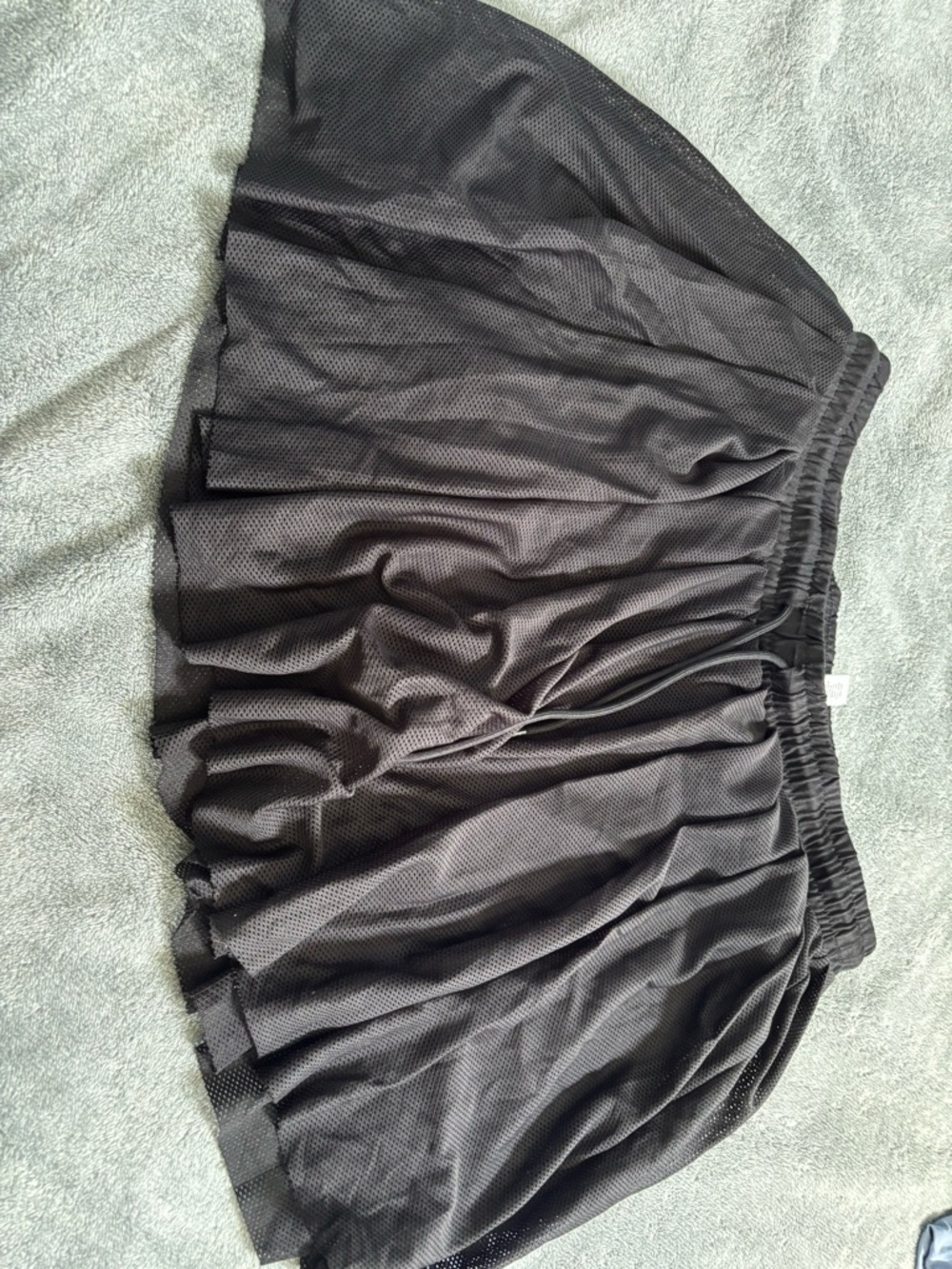 Versona Black Mesh A-Line Skirt